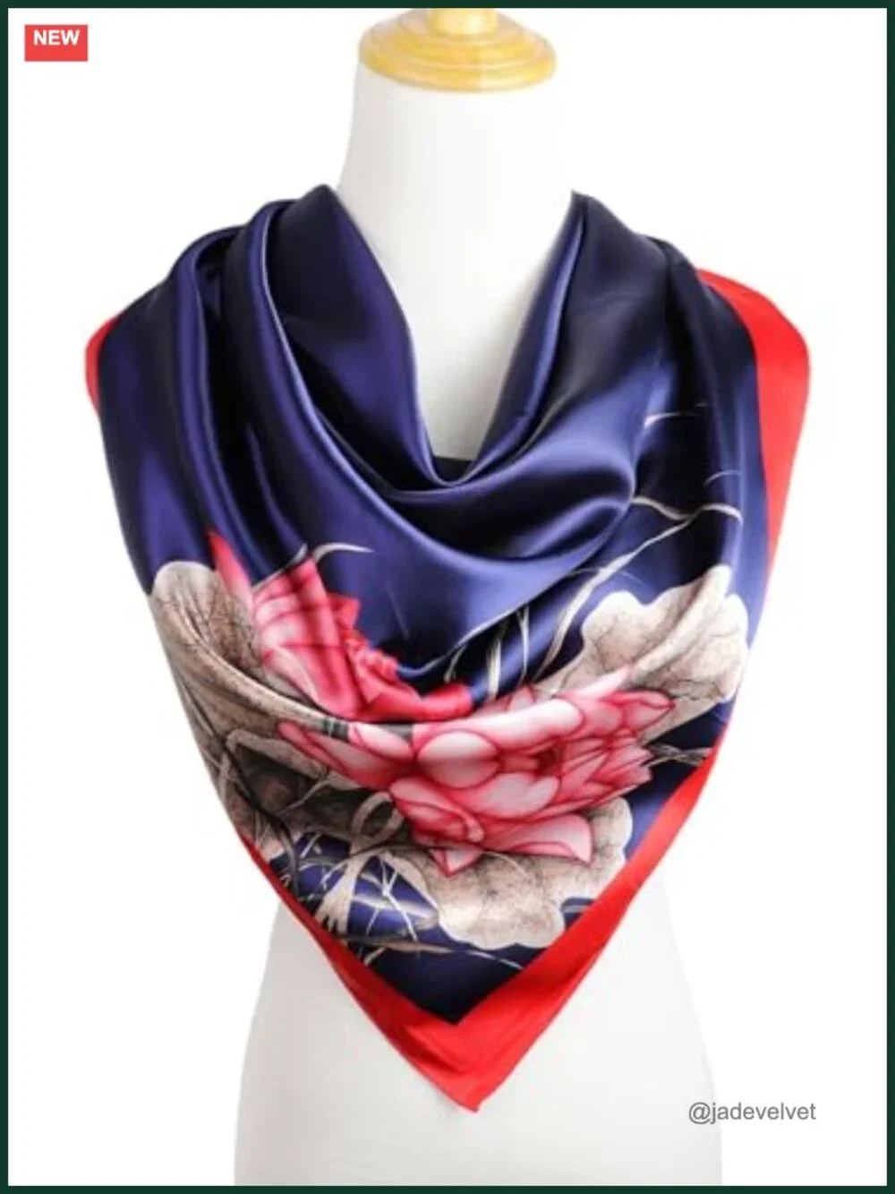 Satin Head Scarf for Women Silk Like Hair Wrap 35x35 Square Bandana